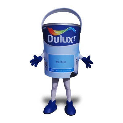 Paint Can Mascot Costume - Dulux Blue Babe