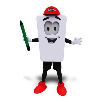Whiteboard Mascot Costume - Mr Show Me!