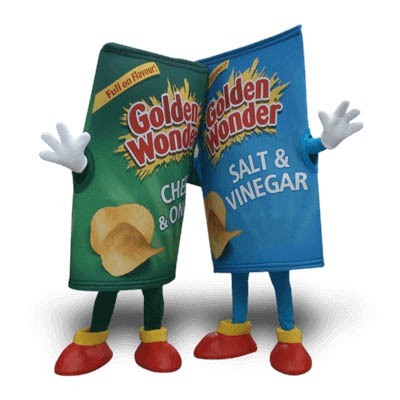 Crisp Packet Mascot Costumes - Golden Wonder