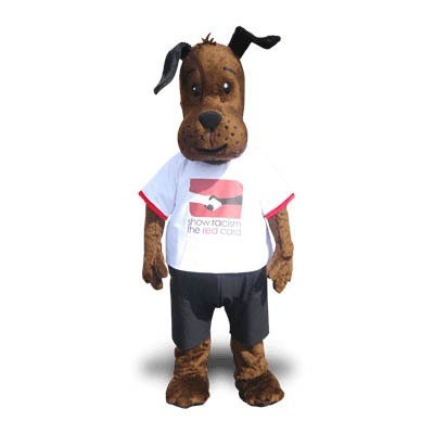 Dog Mascot Costume - Rascism the Red Card
