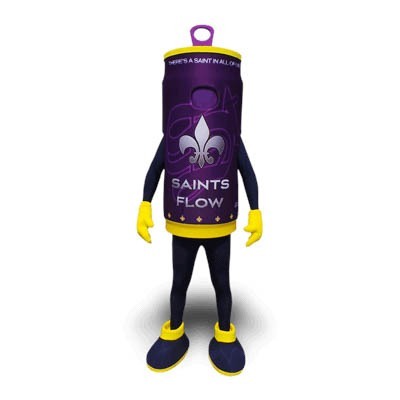 Drinks Can Mascot Costumes - Saints Flow