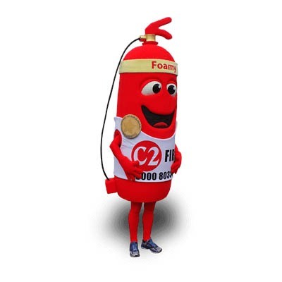 Fire Extinguisher Mascot Costume