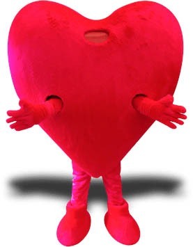 Heart Mascot Costume