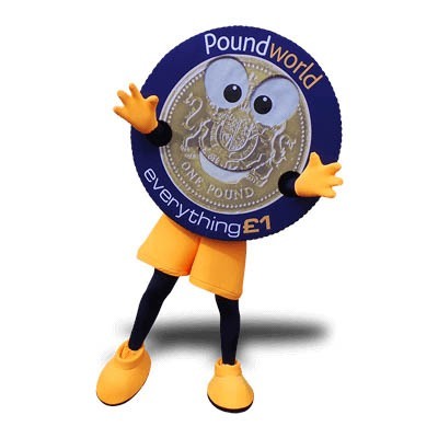 Pound Coin Mascot Costume