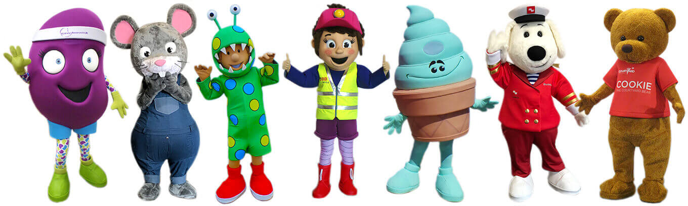 Mascot costumes manufactured in the UK